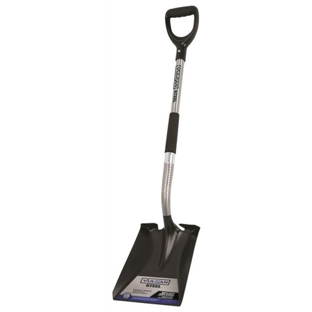 VULCAN Square Point Shovel, Steel, 30 in Handle W/ D-Grip 34861